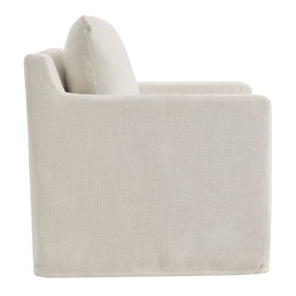 Modway - Serene Fabric Slipcovered Swivel Armchair by Modway  Living Room Sofas and Armchairs Gray - EEI-6910-SAL