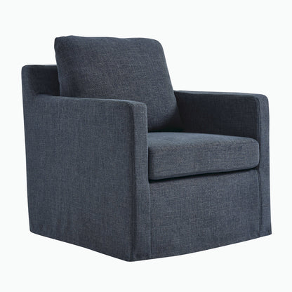 Modway - Serene Fabric Slipcovered Swivel Armchair by Modway  Living Room Sofas and Armchairs Blue - EEI-6910-SLB
