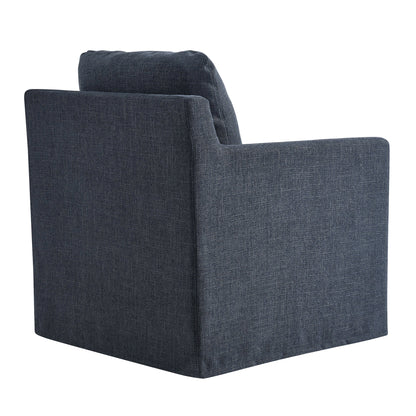Modway - Serene Fabric Slipcovered Swivel Armchair by Modway  Living Room Sofas and Armchairs Blue - EEI-6910-SLB