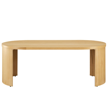 Modway - Aspect Oval Wood Coffee Table by Modway  Living Room Tables Brown - EEI-6911-OAK