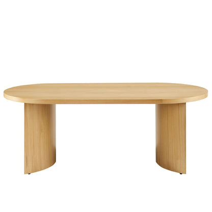 Modway - Aspect Oval Wood Coffee Table by Modway  Living Room Tables Brown - EEI-6911-OAK