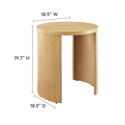 Modway - Aspect Round Wood End Table by Modway  Living Room Tables Brown - EEI-6913-OAK