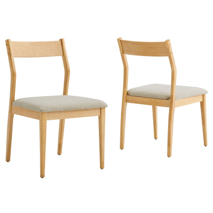Modway - Solara Fabric Wood Dining Side Chairs Set of 2 by Modway  Bar and Dining Dining Chairs Brown - EEI-6918-NAT-HEB