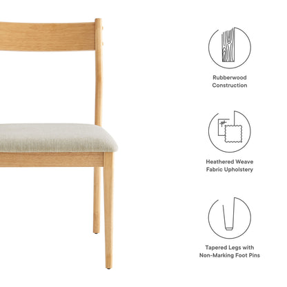 Modway - Solara 7-Piece Wood Dining Set with Fabric Upholstered Side Chairs by Modway  Bar and Dining Dining Sets Brown - EEI-7079-NAT-HEB