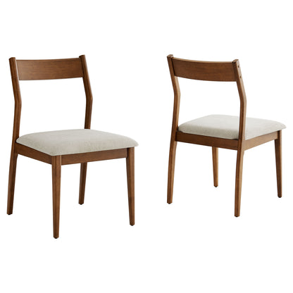 Modway - Solara Fabric Wood Dining Side Chairs Set of 2 by Modway  Bar and Dining Dining Chairs Brown - EEI-6918-WAL-HEB