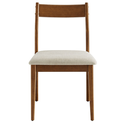 Modway - Solara Fabric Wood Dining Side Chairs Set of 2 by Modway  Bar and Dining Dining Chairs Brown - EEI-6918-WAL-HEB