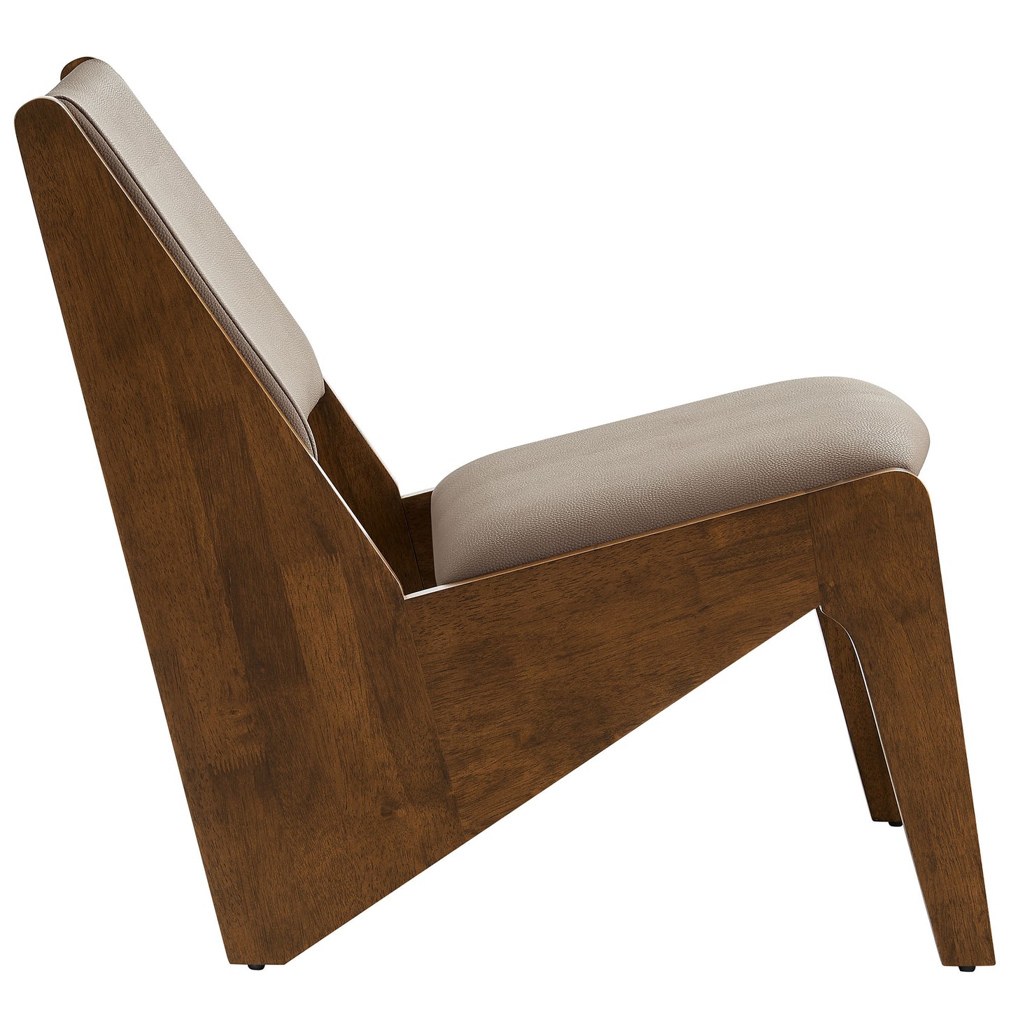 Modway - Rylina Vegan Leather Accent Chairs Set of 2 by Modway  Living Room Sofas and Armchairs Brown - EEI-6922-WAL-BRN