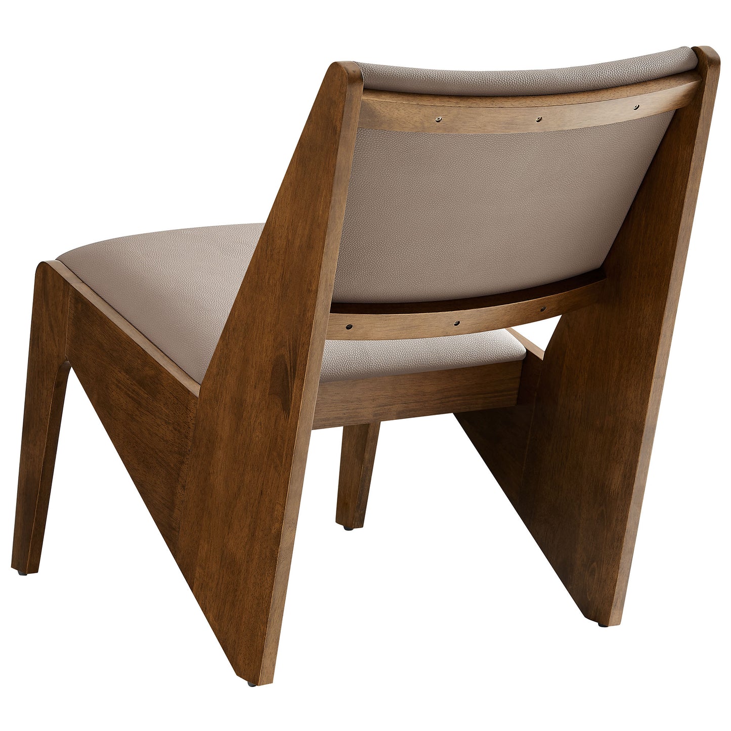 Modway - Rylina Vegan Leather Accent Chairs Set of 2 by Modway  Living Room Sofas and Armchairs Brown - EEI-6922-WAL-BRN