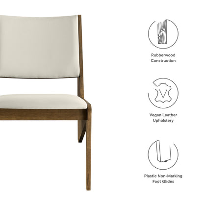 Modway - Rylina Vegan Leather Accent Chairs Set of 2 by Modway  Living Room Sofas and Armchairs Gray - EEI-6922-WEO-STO