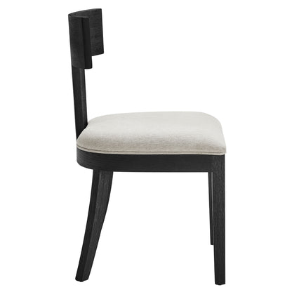 Modway - Peregrine Wood and Fabric Upholstered Dining Chairs Set of 2 by Modway  Bar and Dining Dining Chairs White - EEI-6923-BLK-HEI