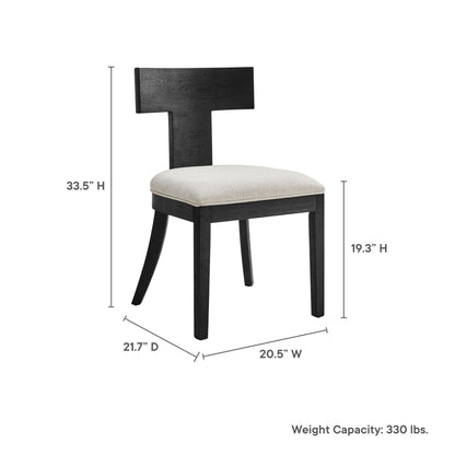 Modway - Peregrine Wood and Fabric Upholstered Dining Chairs Set of 2 by Modway  Bar and Dining Dining Chairs White - EEI-6923-BLK-HEI