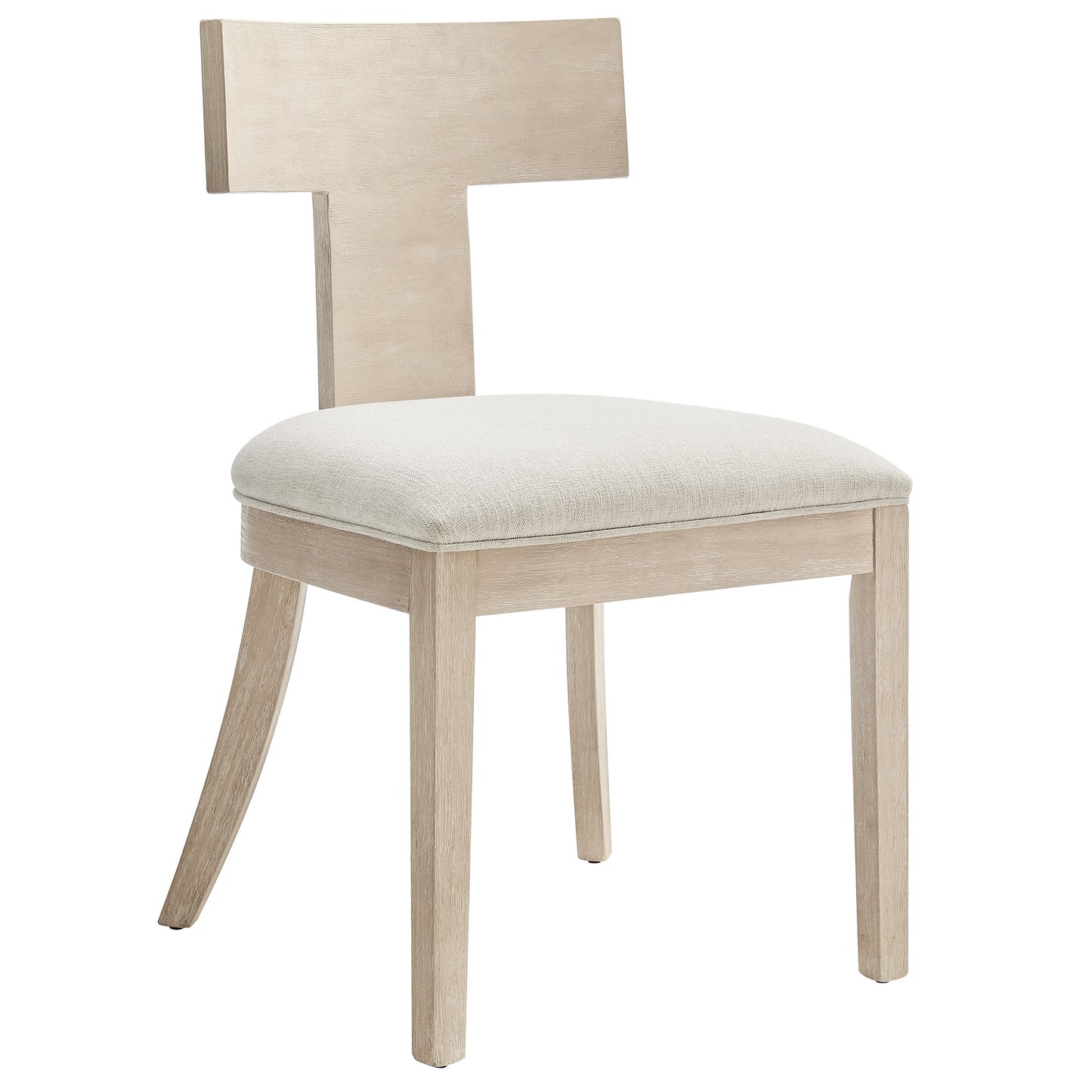 Modway - Peregrine Wood and Fabric Upholstered Dining Chairs Set of 2 by Modway  Bar and Dining Dining Chairs White - EEI-6923-NAT-HEI