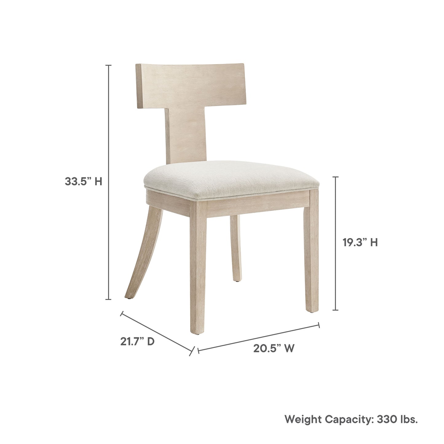 Modway - Peregrine Wood and Fabric Upholstered Dining Chairs Set of 2 by Modway  Bar and Dining Dining Chairs White - EEI-6923-NAT-HEI