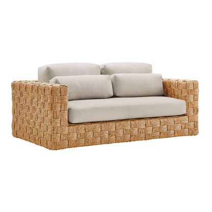 Modway - Thames Outdoor Patio Wicker Outdoor Patio Rattan Loveseat by Modway  Outdoor Furniture Sofa Sectionals Gray - EEI-6924-NAT-LGR