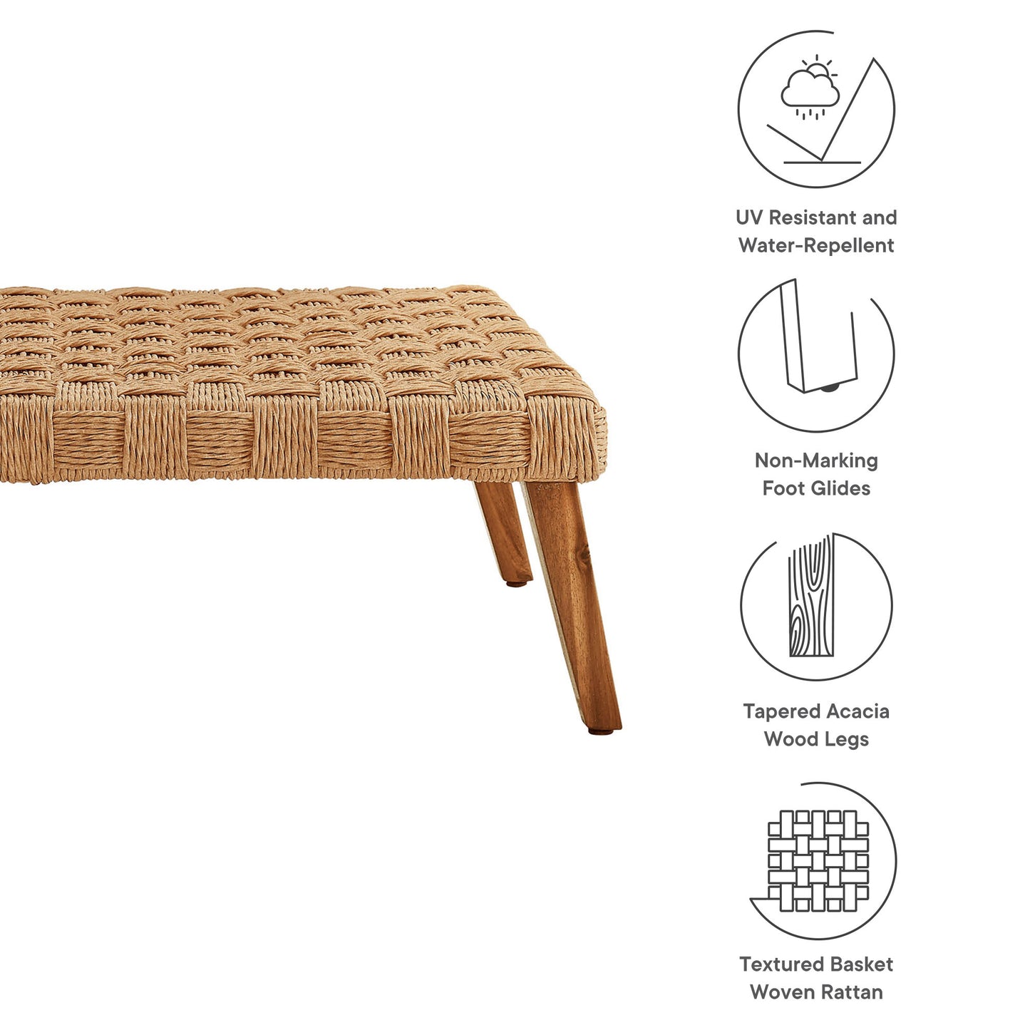 Modway - Thames Outdoor Patio Wicker Outdoor Patio Rattan Coffee Table by Modway  Outdoor Furniture Bar and Dining Brown - EEI-6926-NAT