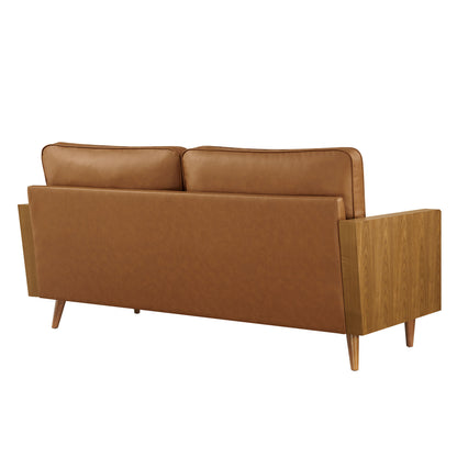 Modway - Kellan Vegan Leather Sofa by Modway  Living Room Sofas and Armchairs Brown - EEI-6942-WAL-TAN