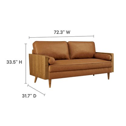 Modway - Kellan Vegan Leather Sofa by Modway  Living Room Sofas and Armchairs Brown - EEI-6942-WAL-TAN