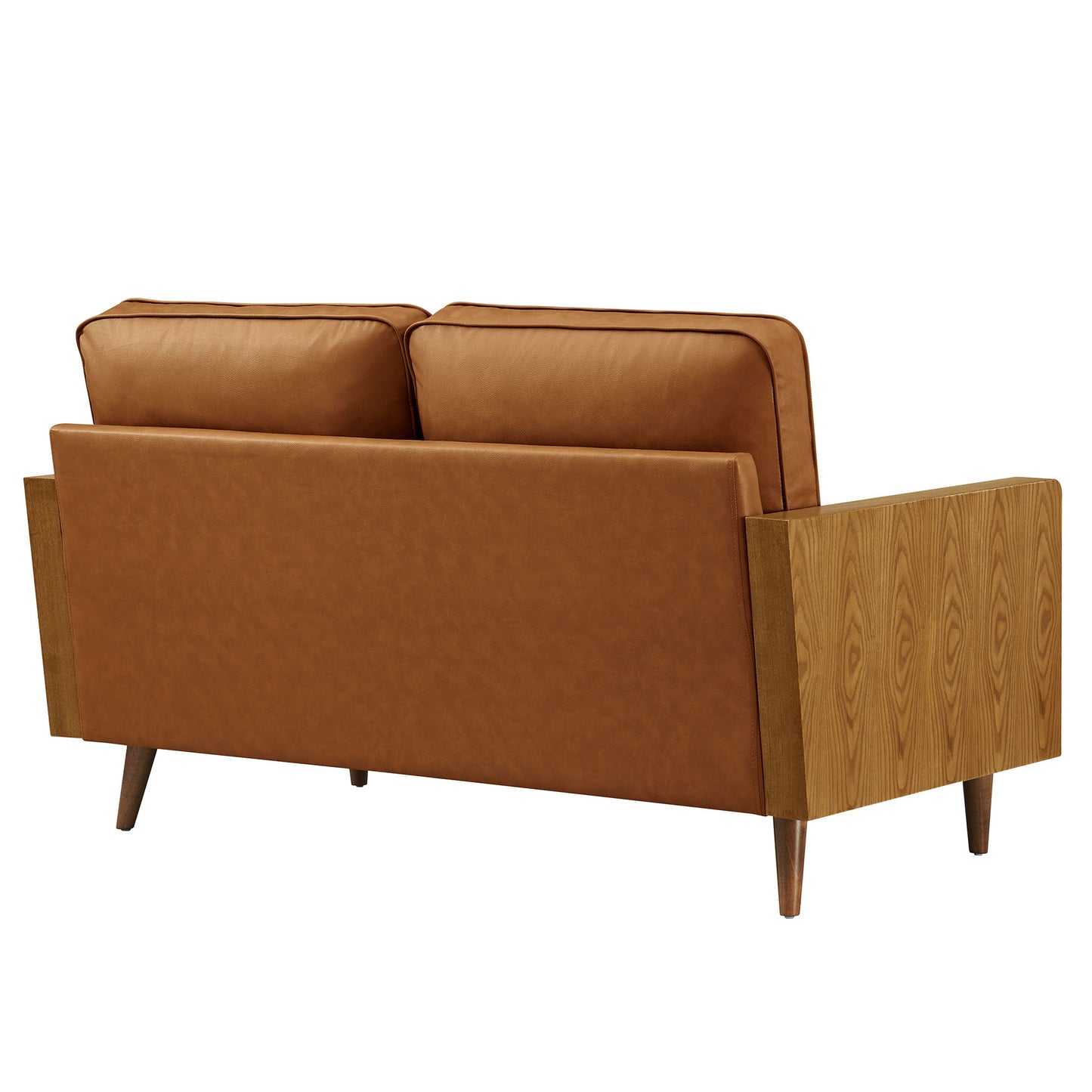 Modway - Kellan Vegan Leather Loveseat by Modway  Living Room Sofas and Armchairs Brown - EEI-6943-WAL-TAN