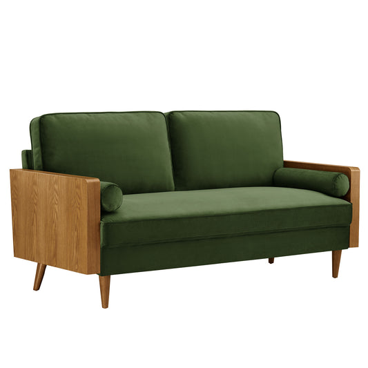 Modway - Kellan Performance Velvet Sofa by Modway  Living Room Sofas and Armchairs Green - EEI-6944-WAL-MOG