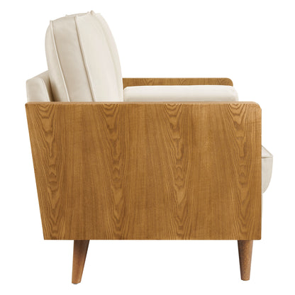 Modway - Kellan Performance Velvet Loveseat by Modway  Living Room Sofas and Armchairs Oatmeal - EEI-6945-WAL-ALA