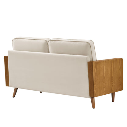 Modway - Kellan Performance Velvet Loveseat by Modway  Living Room Sofas and Armchairs Gray - EEI-6945-WAL-ALM
