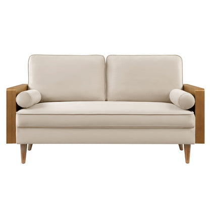 Modway - Kellan Performance Velvet Loveseat by Modway  Living Room Sofas and Armchairs Gray - EEI-6945-WAL-ALM