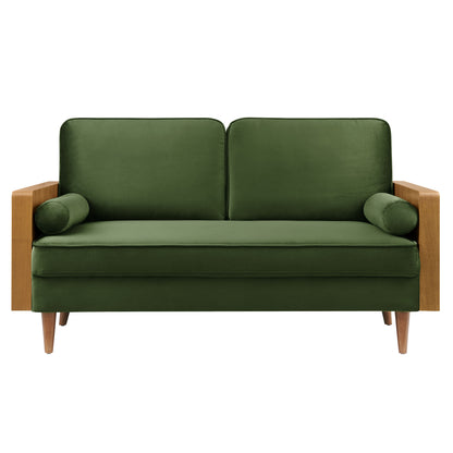 Modway - Kellan Performance Velvet Loveseat by Modway  Living Room Sofas and Armchairs Green - EEI-6945-WAL-MOG
