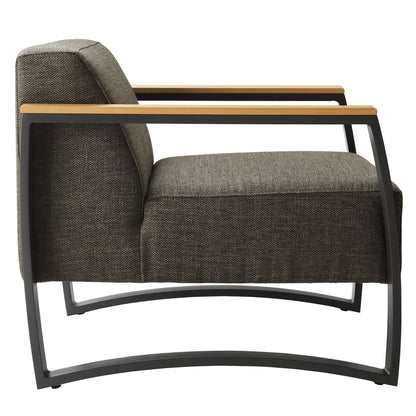 Modway - Sauve Outdoor Patio Aluminum and Fabric Armchair by Modway  Outdoor Furniture Sofa Sectionals Brown - EEI-6947-CHA-SMO