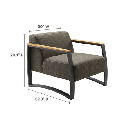 Modway - Sauve Outdoor Patio Aluminum and Fabric Armchair by Modway  Outdoor Furniture Sofa Sectionals Brown - EEI-6947-CHA-SMO