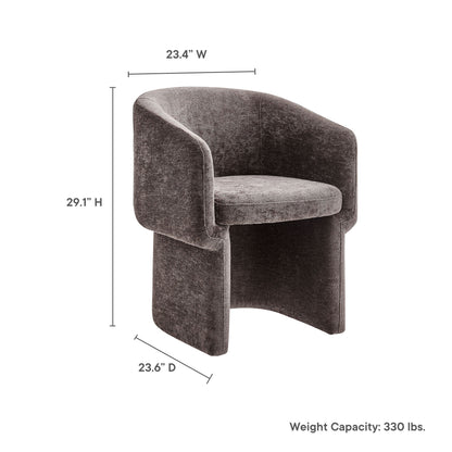 Modway - Verity Barrel Back Chenille Dining Armchair by Modway  Bar and Dining Dining Chairs Brown - EEI-6951-CHB