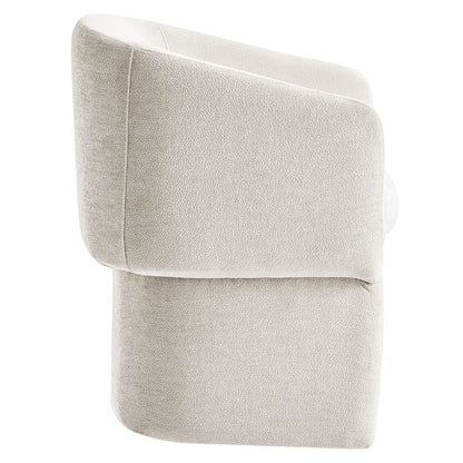 Modway - Verity Barrel Back Chenille Dining Armchair by Modway  Bar and Dining Dining Chairs White - EEI-6951-IVO