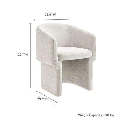 Modway - Verity Barrel Back Chenille Dining Armchair by Modway  Bar and Dining Dining Chairs White - EEI-6951-IVO