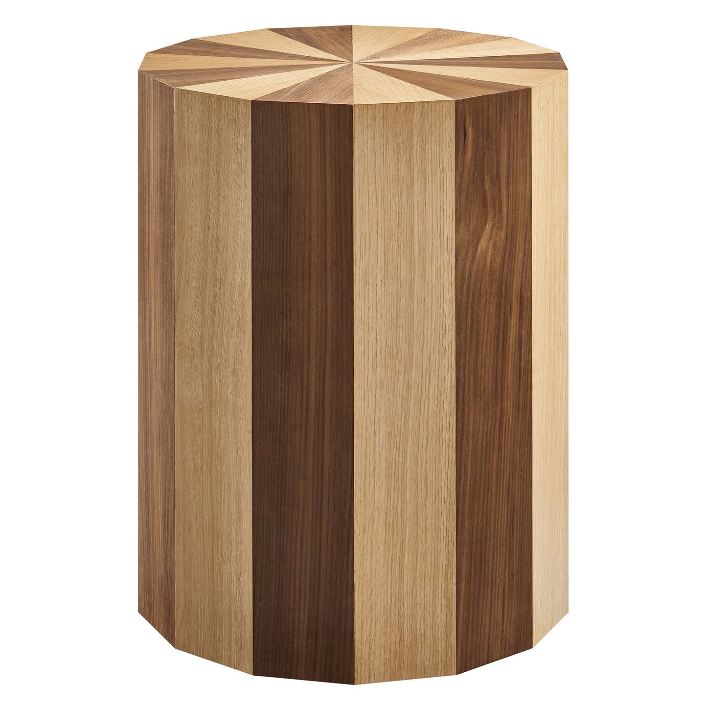 Modway - Twirl Two-Toned Wood Veneer Side Table by Modway  Living Room Tables Brown - EEI-6952-OAK-WAL