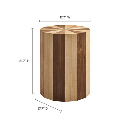 Modway - Twirl Two-Toned Wood Veneer Side Table by Modway  Living Room Tables Brown - EEI-6952-OAK-WAL
