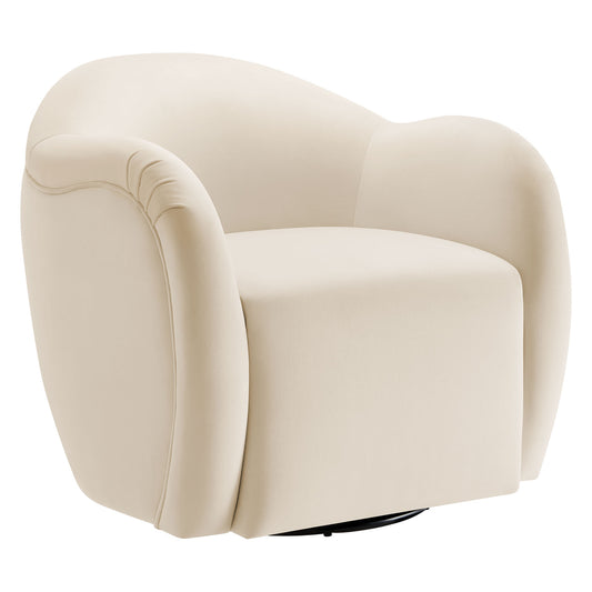 Modway - Compose Performance Velvet Swivel Armchair by Modway  Living Room Sofas and Armchairs White - EEI-6959-ALA