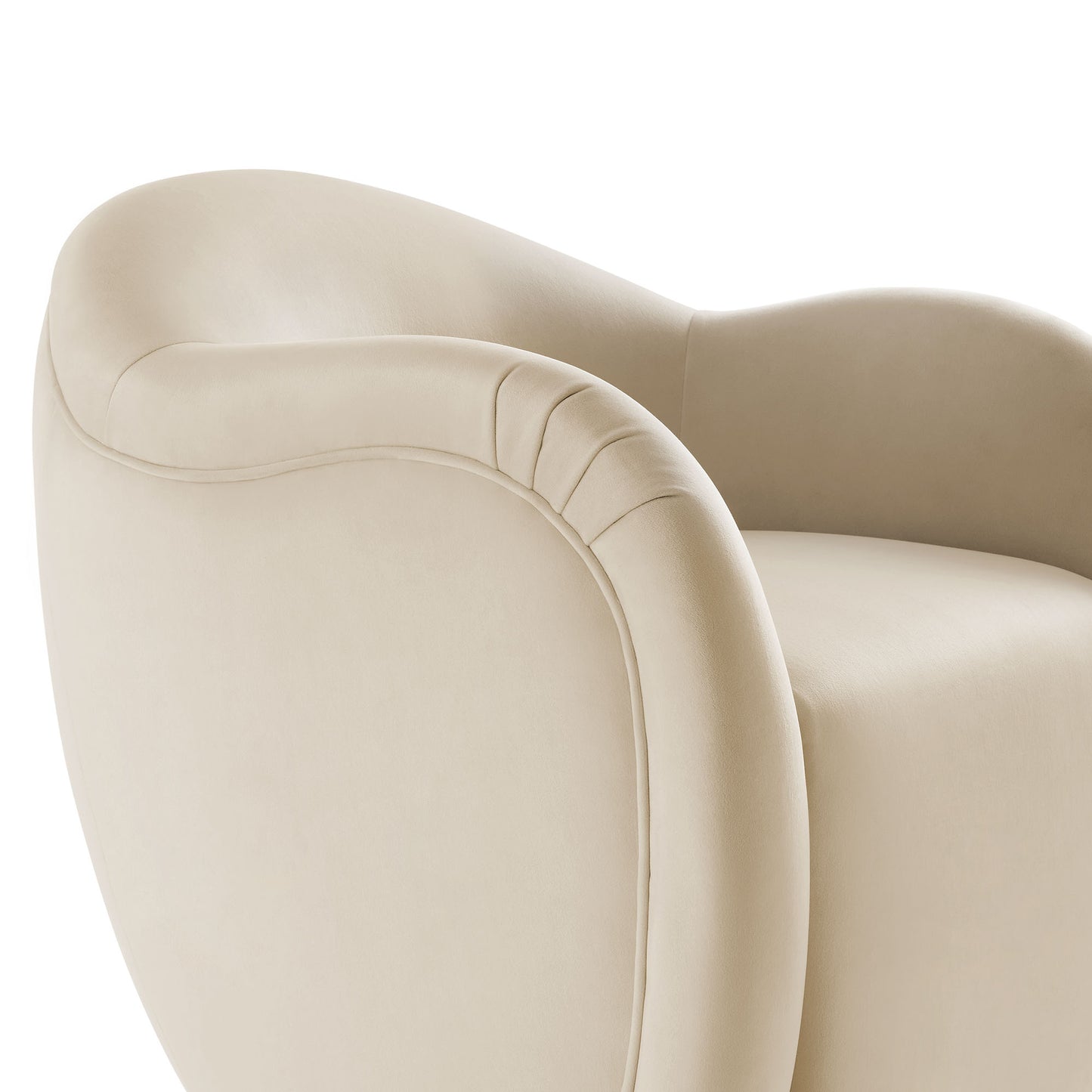 Modway - Compose Performance Velvet Swivel Armchair by Modway  Living Room Sofas and Armchairs White - EEI-6959-ALA