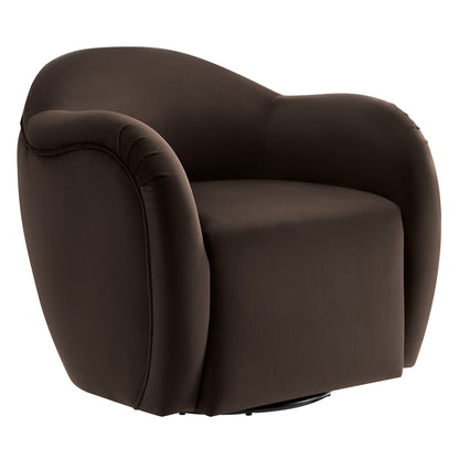 Modway - Compose Performance Velvet Swivel Armchair by Modway  Living Room Sofas and Armchairs Brown - EEI-6959-CHB