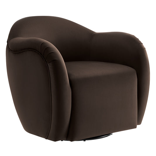 Modway - Compose Performance Velvet Swivel Armchair by Modway  Living Room Sofas and Armchairs Brown - EEI-6959-CHB