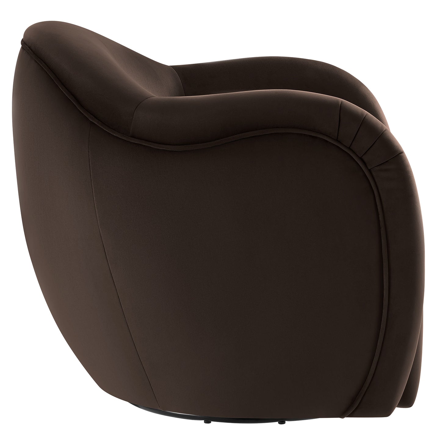 Modway - Compose Performance Velvet Swivel Armchair by Modway  Living Room Sofas and Armchairs Brown - EEI-6959-CHB