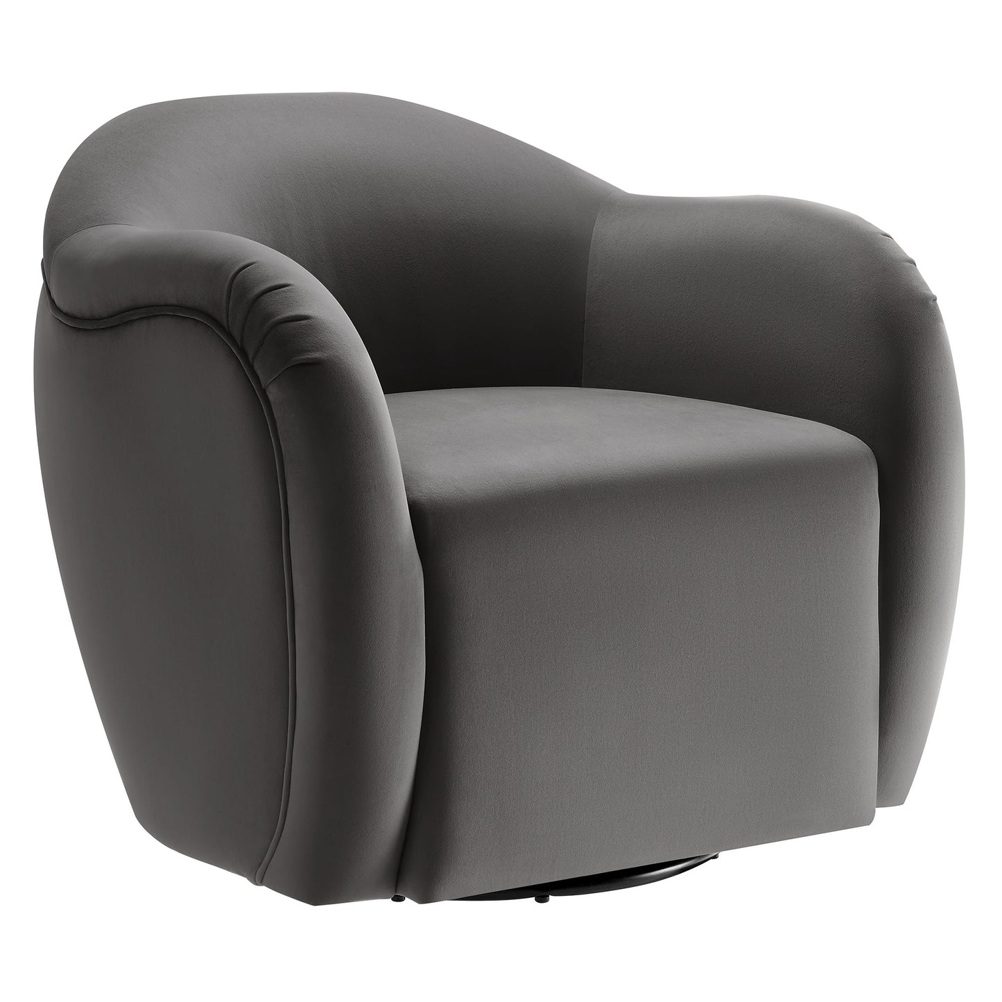 Modway - Compose Performance Velvet Swivel Armchair by Modway  Living Room Sofas and Armchairs Gray - EEI-6959-STG