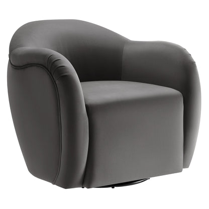 Modway - Compose Performance Velvet Swivel Armchair by Modway  Living Room Sofas and Armchairs Gray - EEI-6959-STG