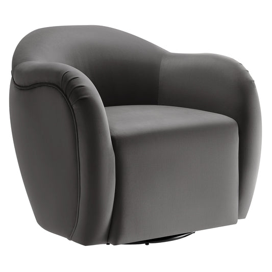 Modway - Compose Performance Velvet Swivel Armchair by Modway  Living Room Sofas and Armchairs Gray - EEI-6959-STG