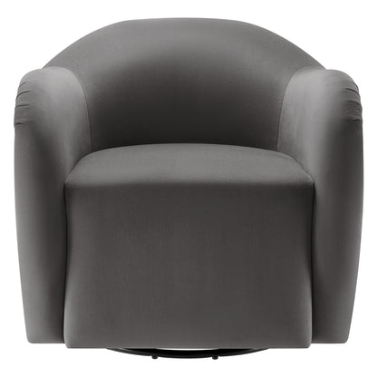 Modway - Compose Performance Velvet Swivel Armchair by Modway  Living Room Sofas and Armchairs Gray - EEI-6959-STG