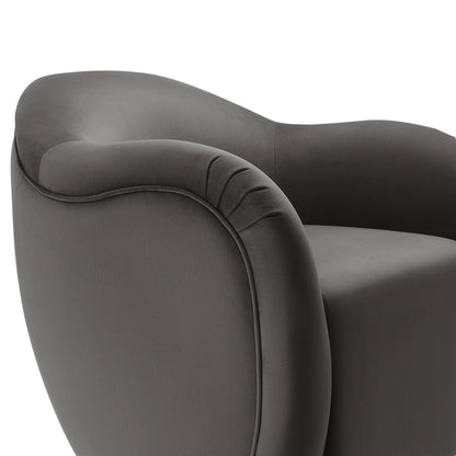 Modway - Compose Performance Velvet Swivel Armchair by Modway  Living Room Sofas and Armchairs Gray - EEI-6959-STG