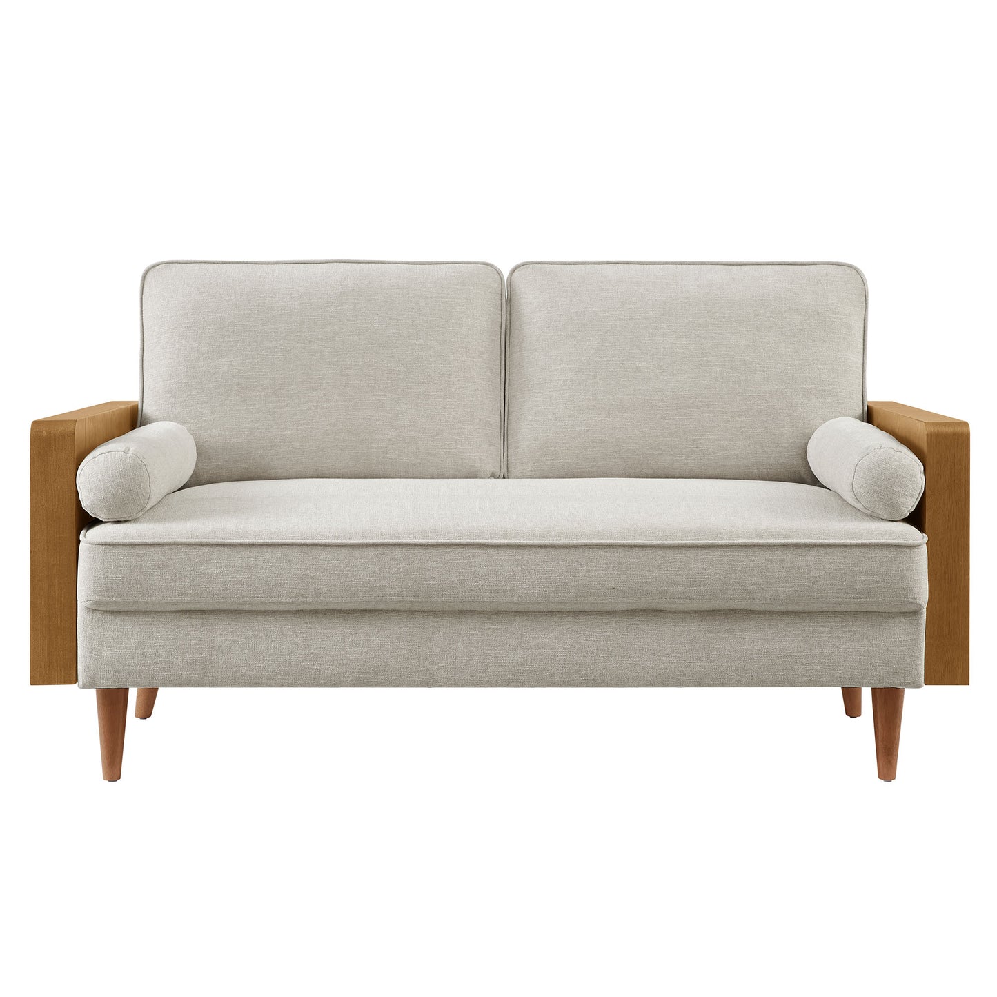Modway - Kellan Heathered Weave Fabric Loveseat by Modway  Living Room Sofas and Armchairs White - EEI-6962-WAL-HEI