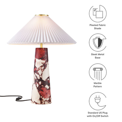 Modway - Nera Marble Table Lamp by Modway  Lighting Table Lamps Red - EEI-6963-RED