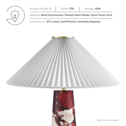 Modway - Nera Marble Table Lamp by Modway  Lighting Table Lamps Red - EEI-6963-RED
