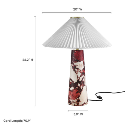 Modway - Nera Marble Table Lamp by Modway  Lighting Table Lamps Red - EEI-6963-RED