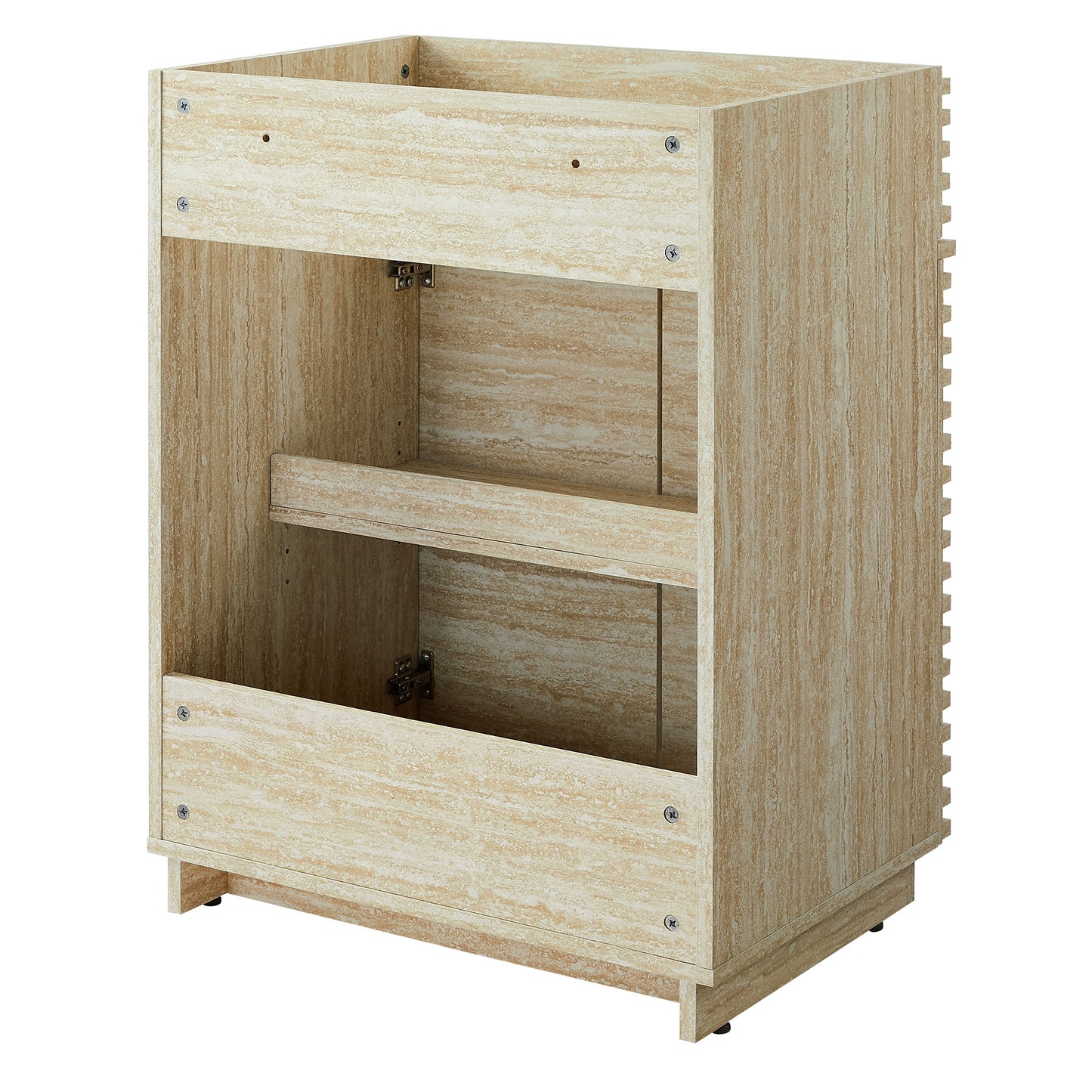 Modway - Render 24" Faux Travertine Bathroom Vanity Cabinet (Sink Not Included) by Modway  Bathroom Vanities Brown - EEI-6967-TRA