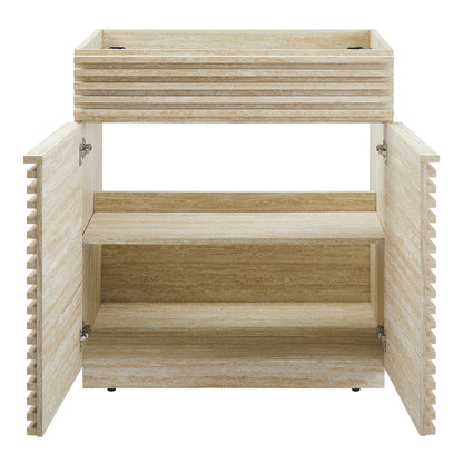 Modway - Render 30" Faux Travertine Bathroom Vanity Cabinet (Sink Not Included) by Modway  Bathroom Vanities Brown - EEI-6968-TRA